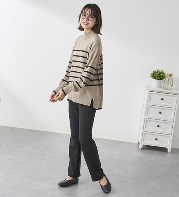 BELLUNA（ベルーナ）の「まるではく毛布！静電防止付裏ファーイージーパンツ（フルレングスパンツ）」｜詳細画像