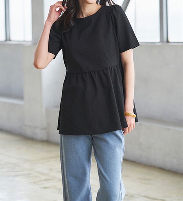 RANAN（ラナン）の「ひんやり！前後２ＷＡＹリボンデザインブラウス（ブラウス）」｜詳細画像