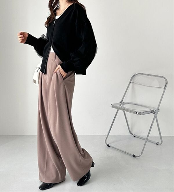 GeeRA（ジーラ）の「インタックスラックスワイドパンツ（フルレングスパンツ）」｜詳細画像