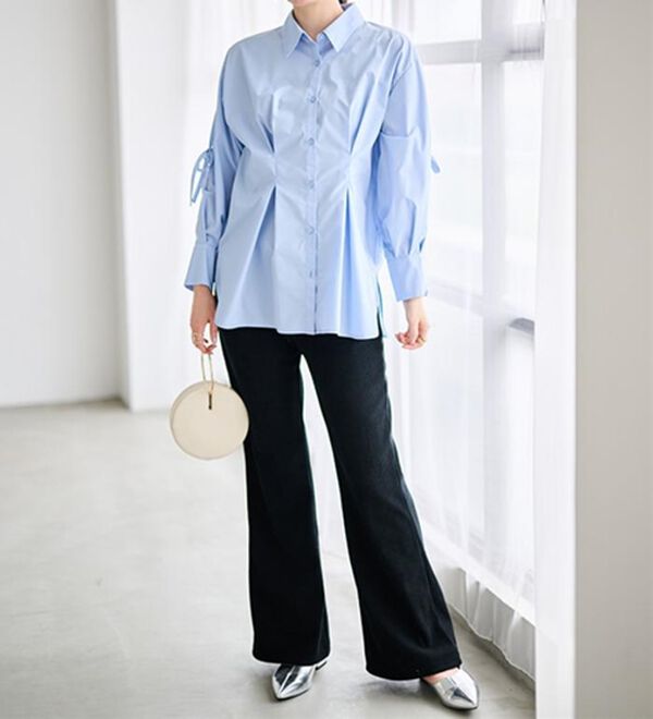 RANAN（ラナン）の「あったか裏ベロアニットコールフレアパンツ（フルレングスパンツ）」｜詳細画像