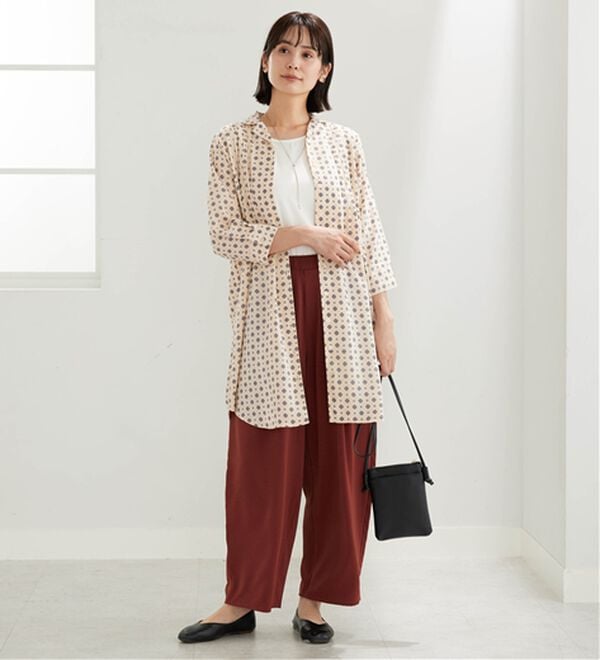 BELLUNA（ベルーナ）の「ジョーゼット素材ピンタック使いワンピース（その他ワンピース）」｜詳細画像