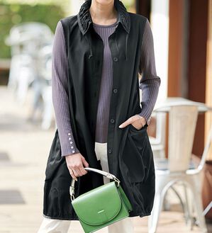 BELLUNA（ベルーナ）の「個性際立つコクーンデザインロングジレ（ジレ）」｜詳細画像