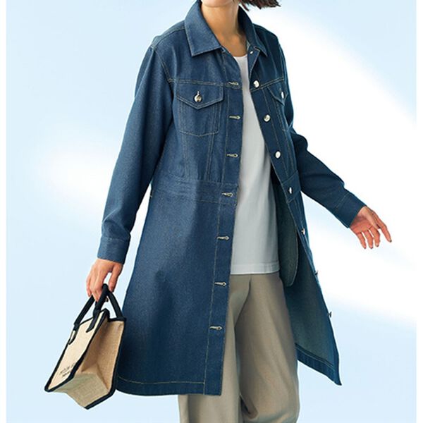 BELLUNA（ベルーナ）の「デニムなのに軽い　ロングジャケット（その他ジャケット）」｜詳細画像