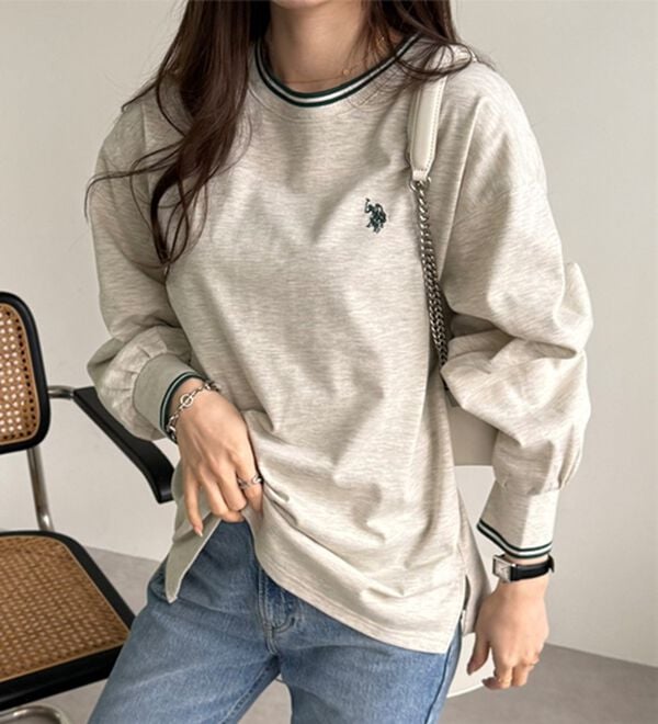 GeeRA（ジーラ）の「【Ｕ．Ｓ．　ＰＯＬＯ　ＡＳＳＮ．】配色ラインロンＴ（カットソー）」｜詳細画像