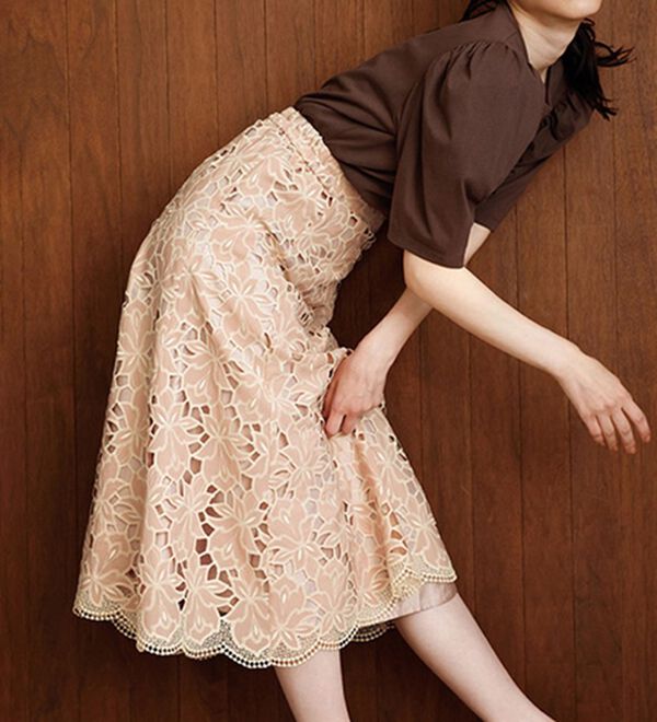 パネルレースフレアースカート - ベルーナ【公式】