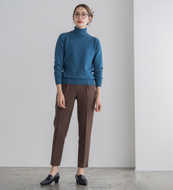 M～3L】プレミアムカシミヤタッチタートルニット - ベルーナ