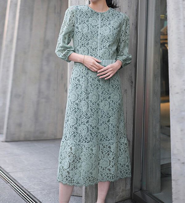 RANAN（ラナン）の「配色デザインレースワンピース（その他ワンピース）」｜詳細画像