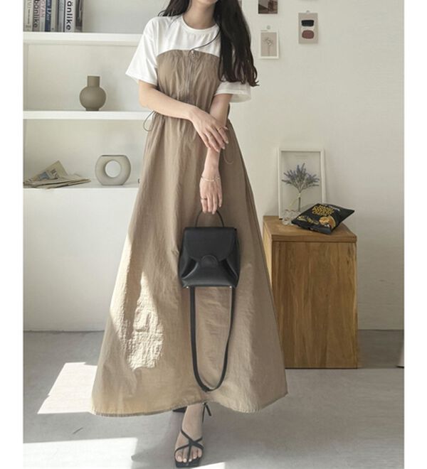 GeeRA（ジーラ）の「ハーフジップビスチェドッキングワンピース（その他ワンピース）」｜詳細画像