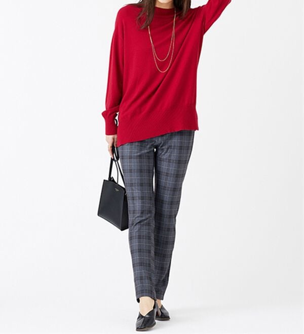 BELLUNA（ベルーナ）の「ウエストらくらく！ふっくら裏起毛ストレッチパンツ（フルレングスパンツ）」｜詳細画像