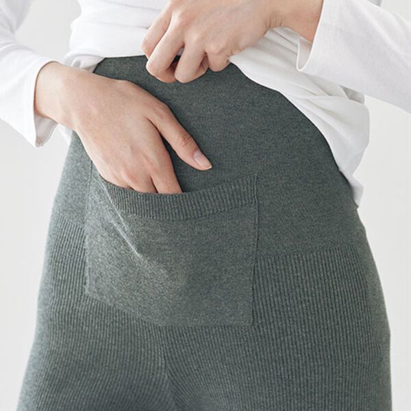 BELLUNA（ベルーナ）の「ハピネスコットン１００％ニットリブ温活レギンス（スパッツ・レギンス）」｜詳細画像