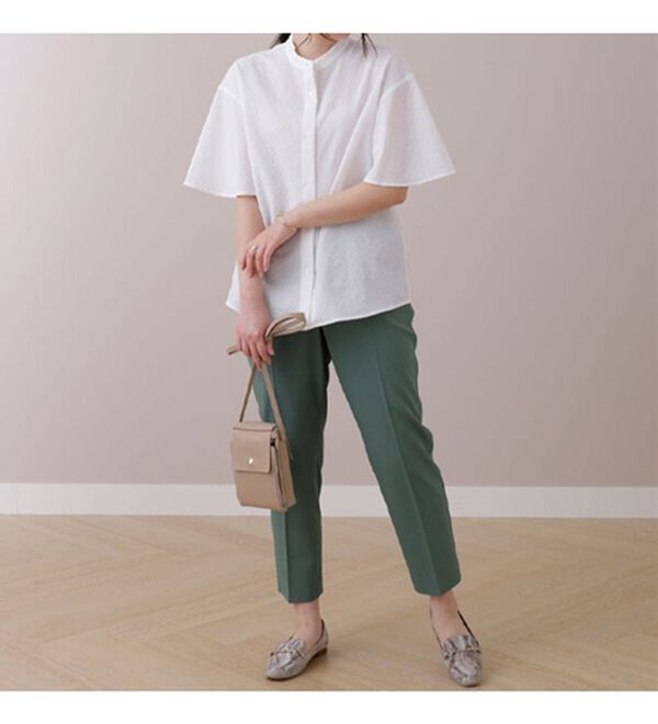 BELLUNA（ベルーナ）の「サッカー素材袖デザインブラウス（ブラウス）」｜詳細画像