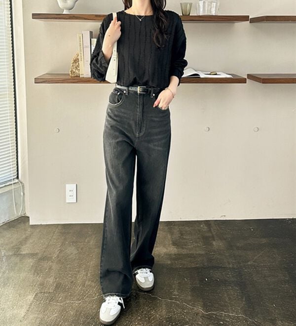 GeeRA（ジーラ）の「シャギージャカードボートネックカットソー（カットソー）」｜詳細画像