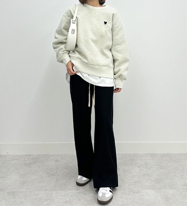 GeeRA（ジーラ）の「ふわふわあったか！裏起毛リブワイドパンツ（フルレングスパンツ）」｜詳細画像