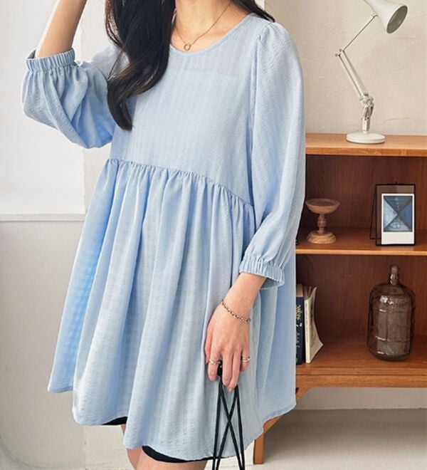 GeeRA（ジーラ）の「前後２ＷＡＹチェックペプラムチュニック（チュニック）」｜詳細画像