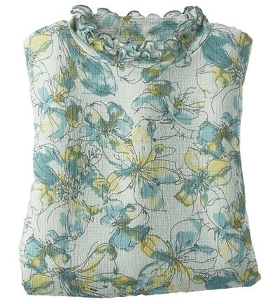 BELLUNA（ベルーナ）の「楊柳素材プリントハイネックプルオーバー（カットソー）」