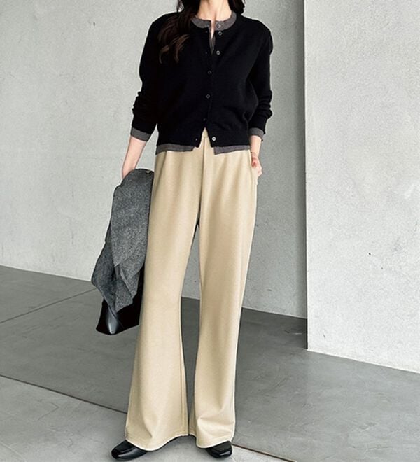 GeeRA（ジーラ）の「美脚見えカーブフレアパンツ（フルレングスパンツ）」｜詳細画像