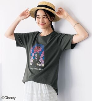 「＜Ｄｉｓｎｅｙ＞キャラクタープリントヴィンテージ風Ｔシャツ（チュニック）」｜美女と野獣