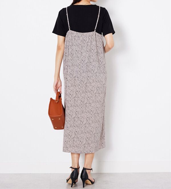 BELLUNA（ベルーナ）の「【2点セット】花柄プリントキャミワンピースアンサンブル（プリントワンピース）」｜詳細画像