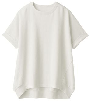 BELLUNA（ベルーナ）の「ヒンヤリ！ワッフル素材ゆったりプルオーバー（カットソー）」｜オフ白