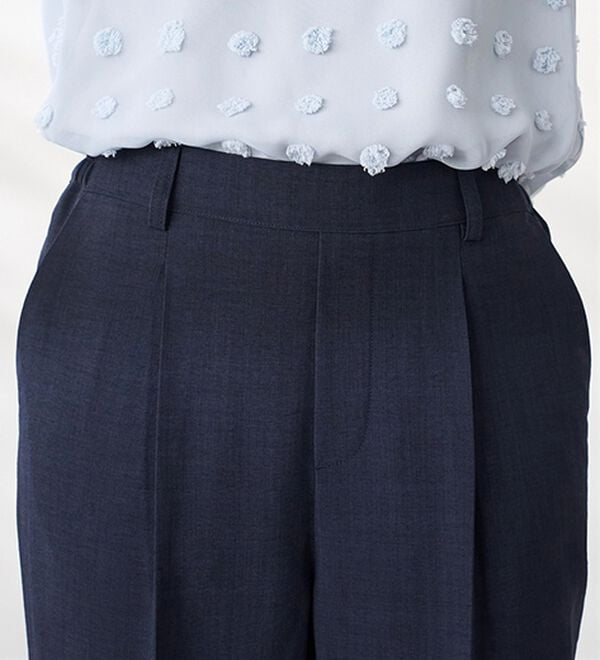 BELLUNA（ベルーナ）の「ヒンヤリ爽快！麻調ビンテージテーパードパンツ（テーパードパンツ）」｜詳細画像