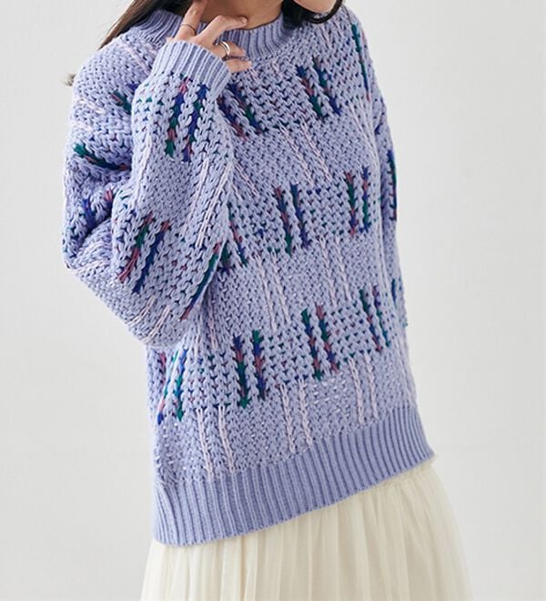 RANAN（ラナン）の「カラフルニットプルオーバー（ニット・セーター）」｜詳細画像