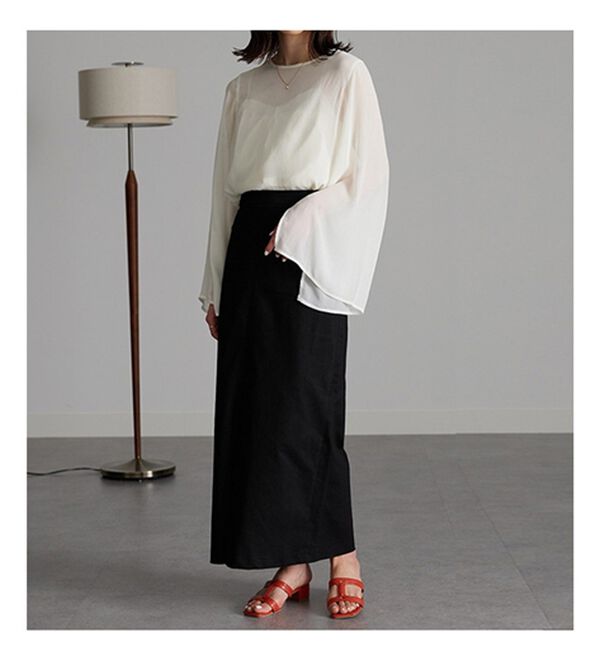 RANAN（ラナン）の「フレア袖スリットシアーブラウス（ブラウス）」｜詳細画像