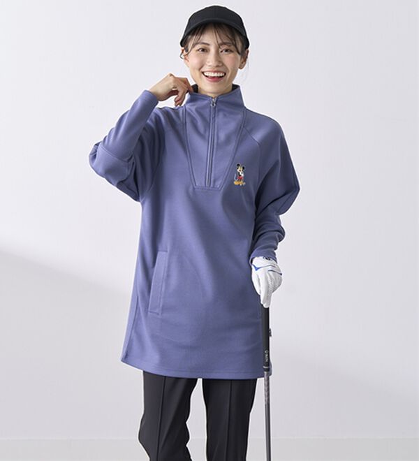 BELLUNA（ベルーナ）の「【Ｄｉｓｎｅｙ／ＦＩＬＡ】ダンボールニットハーフジップチュニック（チュニック）」｜詳細画像