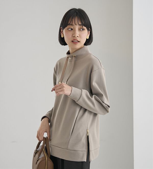 BELLUNA（ベルーナ）の「サイドジップスタンド衿プルオーバー（カットソー）」｜詳細画像