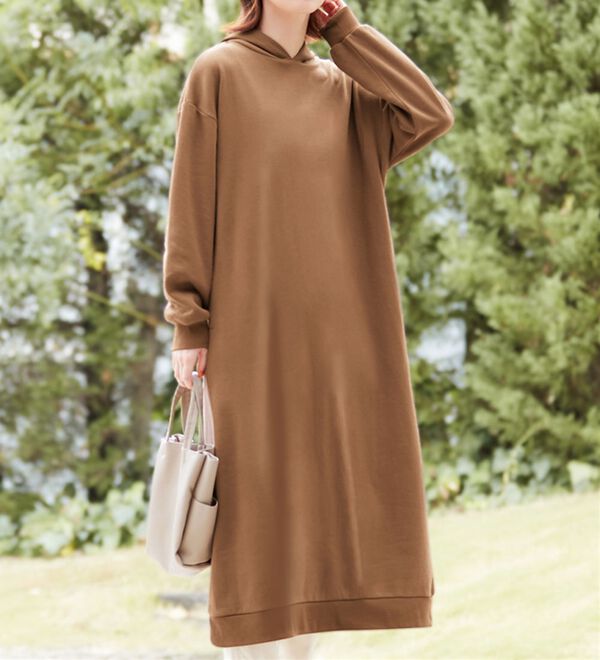 Viola e Viola（ヴィオラ エ ヴィオラ）の「裏毛ゆったりパーカーワンピース（その他ワンピース）」｜詳細画像