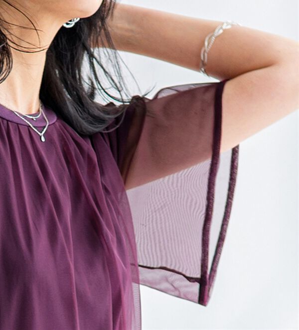 BELLUNA（ベルーナ）の「ふわり涼やか！チュール重ねチュニック（チュニック）」｜詳細画像