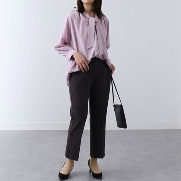 BELLUNA（ベルーナ）の「ジョーゼット裾スリットフレアーパンツ（フルレングスパンツ）」｜詳細画像