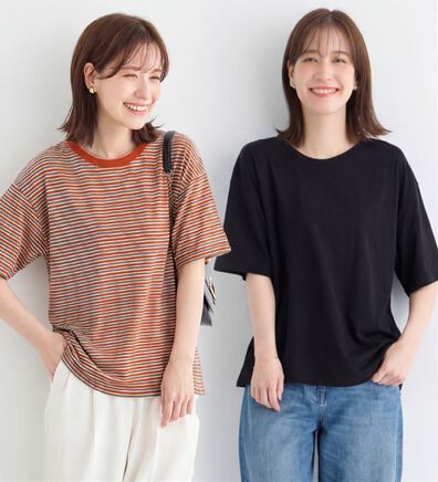 Viola e Viola（ヴィオラ エ ヴィオラ）の「ほんのり透け感綿混セミシアートップス（カットソー）」