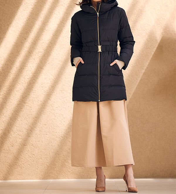 RANAN（ラナン）の「暖かファーフード使いすっきりダウンコート（ダウンコート・ジャケット・ベスト）」｜詳細画像