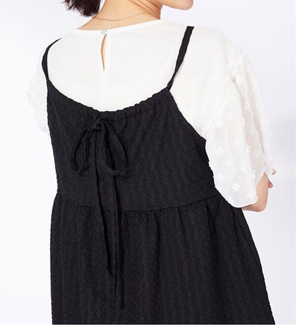 BELLUNA（ベルーナ）の「ジャカード素材バックリボンビスチェ（タンクトップ・キャミソール）」｜詳細画像