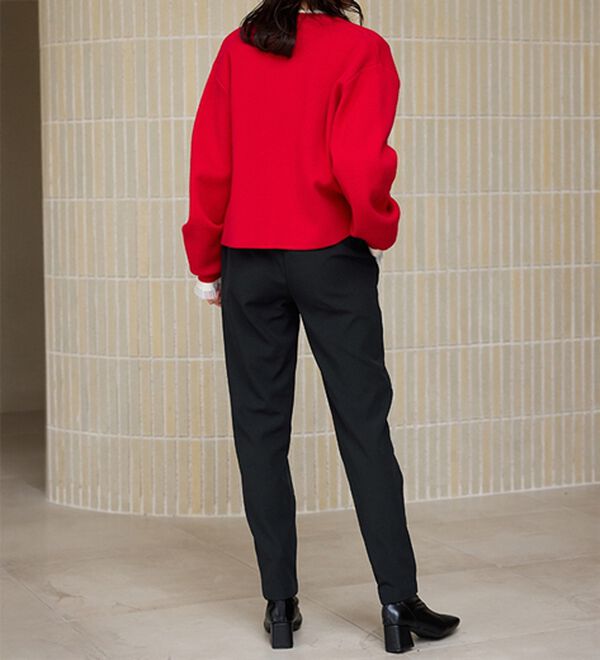 RANAN（ラナン）の「あったか！裏起毛美脚シルエットタックパンツ（フルレングスパンツ）」｜詳細画像