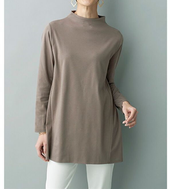 BELLUNA（ベルーナ）の「艶やかコットン１００％チュニック（チュニック）」｜詳細画像