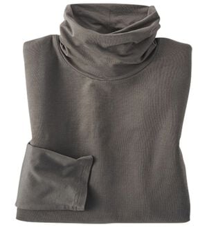 BELLUNA（ベルーナ）の「なめらかテンセル（ＴＭ）繊維ストレッチプルオーバー（カットソー）」｜チャコール