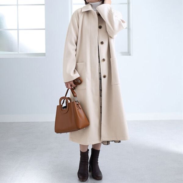 BELLUNA（ベルーナ）の「ウール調ステンカラーロングコート（ロングコート）」｜詳細画像