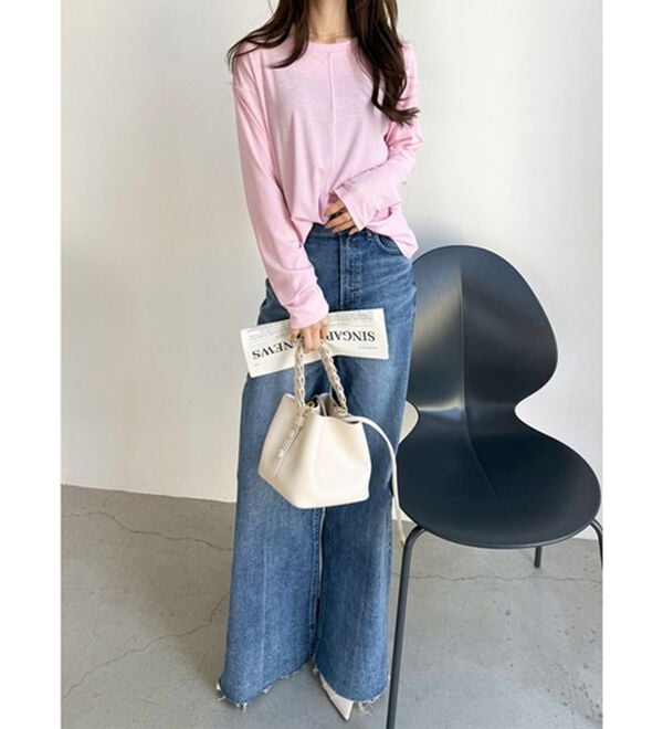 GeeRA（ジーラ）の「着回し自在！スラブシアートップス（カットソー）」｜詳細画像