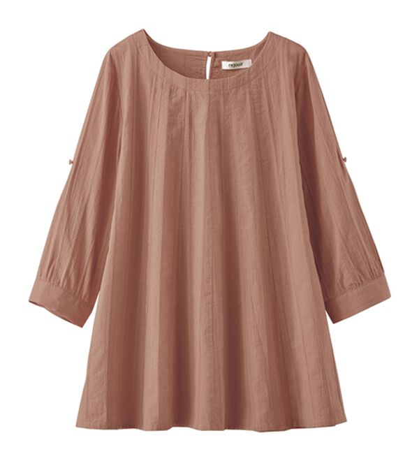 BELLUNA（ベルーナ）の「【店舗・ネット限定】シャドーストライプ素材タック使いブラウス（ブラウス）」｜詳細画像