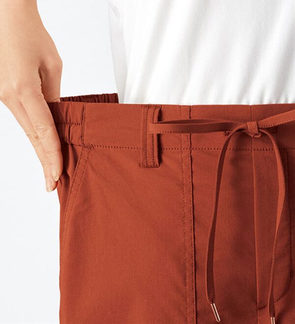 BELLUNA（ベルーナ）の「麻入りストレッチ素材ベイカーワイドパンツ（ワイドパンツ・ガウチョ）」｜詳細画像