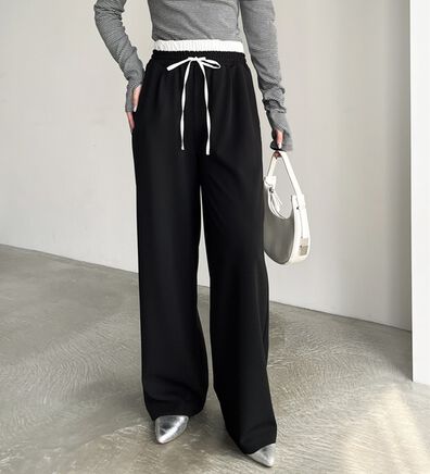 GeeRA（ジーラ）の「キレイ見え！ダブルウエストイージーパンツ（フルレングスパンツ）」