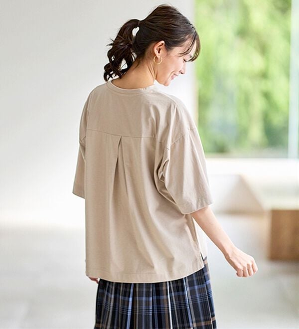 BELLUNA（ベルーナ）の「ひんやリッチコットン大人のゆったりプルオーバー（カットソー）」｜詳細画像