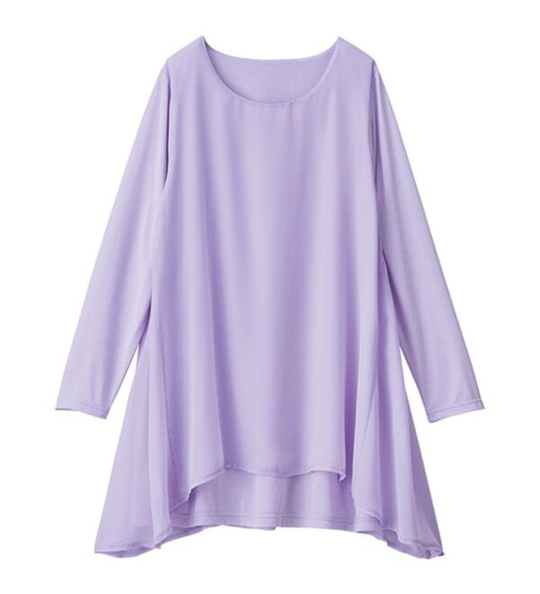 RANAN（ラナン）の「【裏微起毛】異素材切替チュニック（カットソー）」｜詳細画像