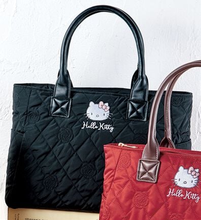 BELLUNA（ベルーナ）の「＜ハローキティ＞Ａ４が入る！軽～い仕切りたくさん手提げバッグ（ハンドバッグ）」