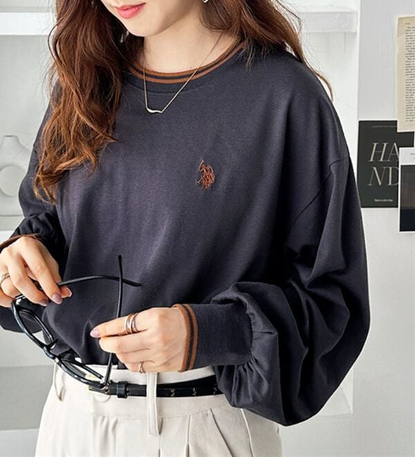 GeeRA（ジーラ）の「【Ｕ．Ｓ．　ＰＯＬＯ　ＡＳＳＮ．】配色ラインロンＴ（カットソー）」｜詳細画像