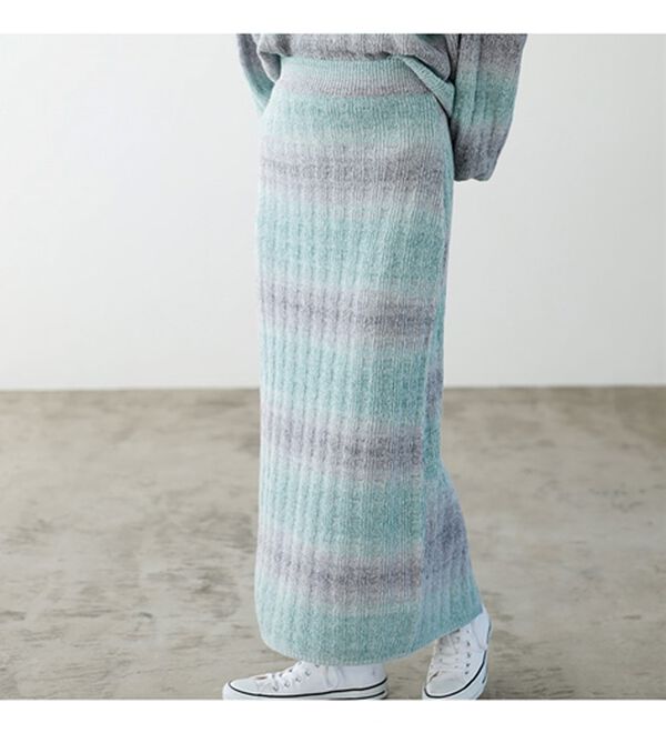 GeeRA（ジーラ）の「グラデーションニットスカート（ロングスカート）」｜詳細画像