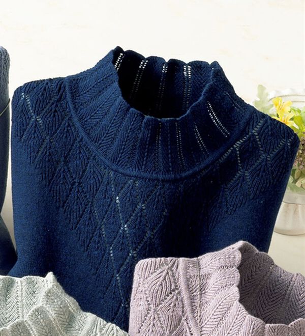 ルフラン（ルフラン）の「コットンシルクやわらかニット（ニット・セーター）」｜ネイビー