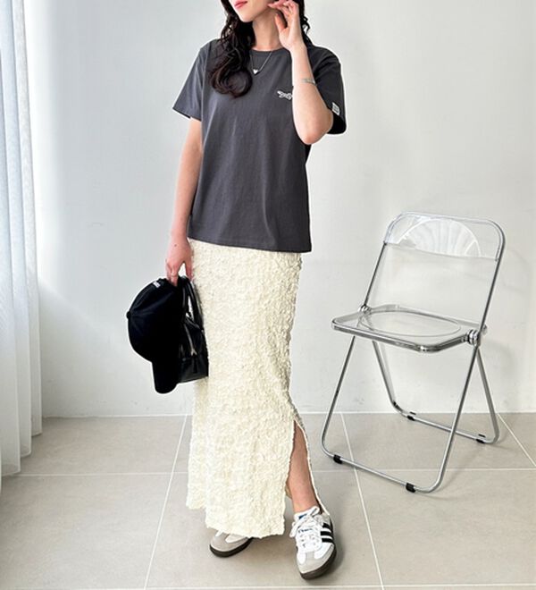 GeeRA（ジーラ）の「スリットジャカードスカート（ロングスカート）」｜詳細画像