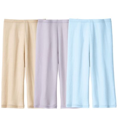 「【３色組】うすくてかる～い綿１００％５分丈ボトム（肌着・インナーウェア）」